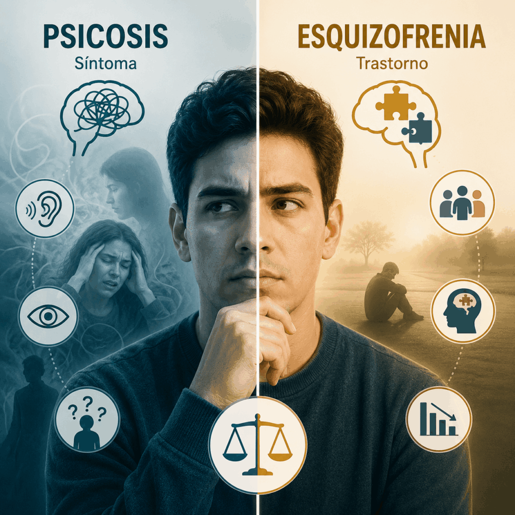 Cuál es la diferencia entre esquizofrenia y psicosis